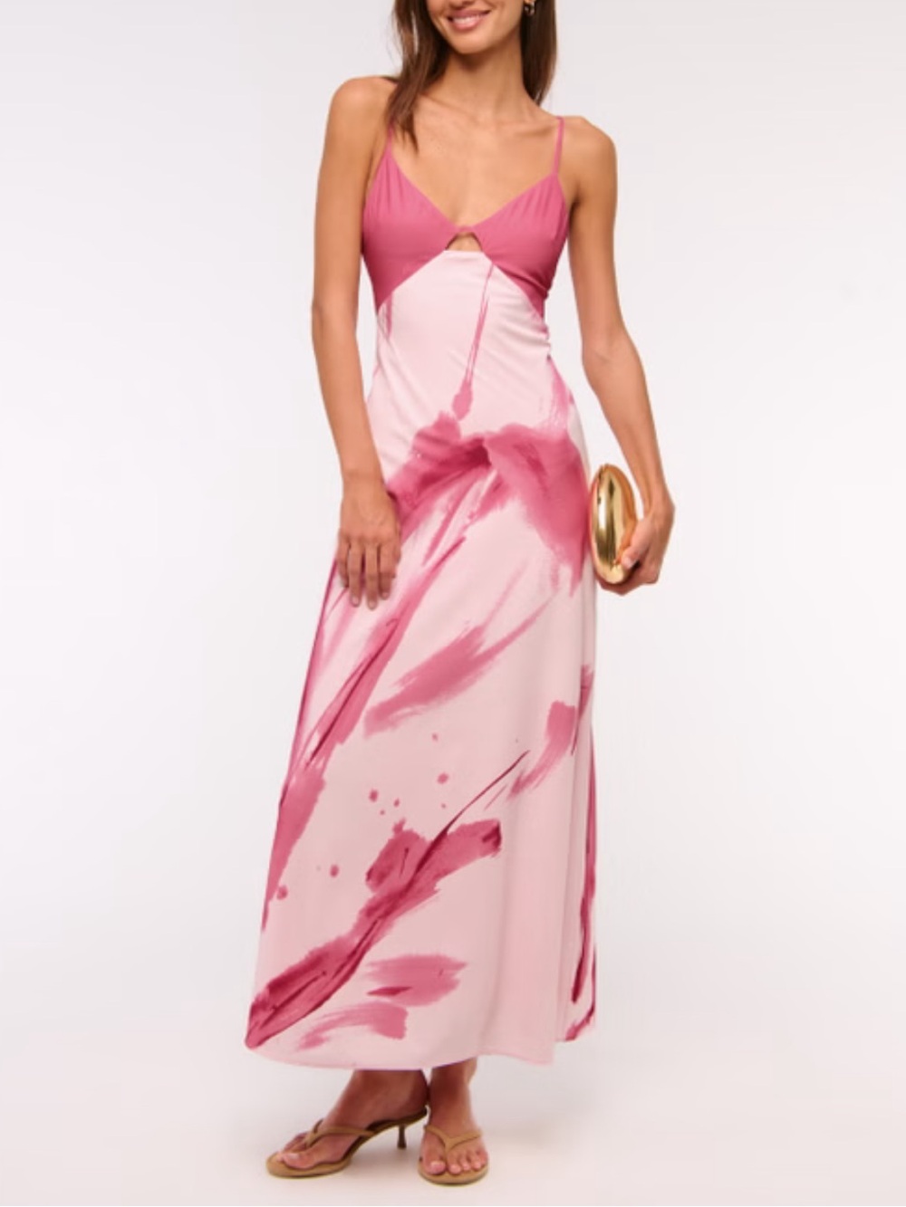 Abercrombie and fitch Women's The A&F Julia Slip Cutout Maxi Dress size medium